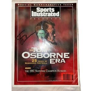Sports Illustrated Tom Osborne 25th Anniversary Autographed Signed Nebraska